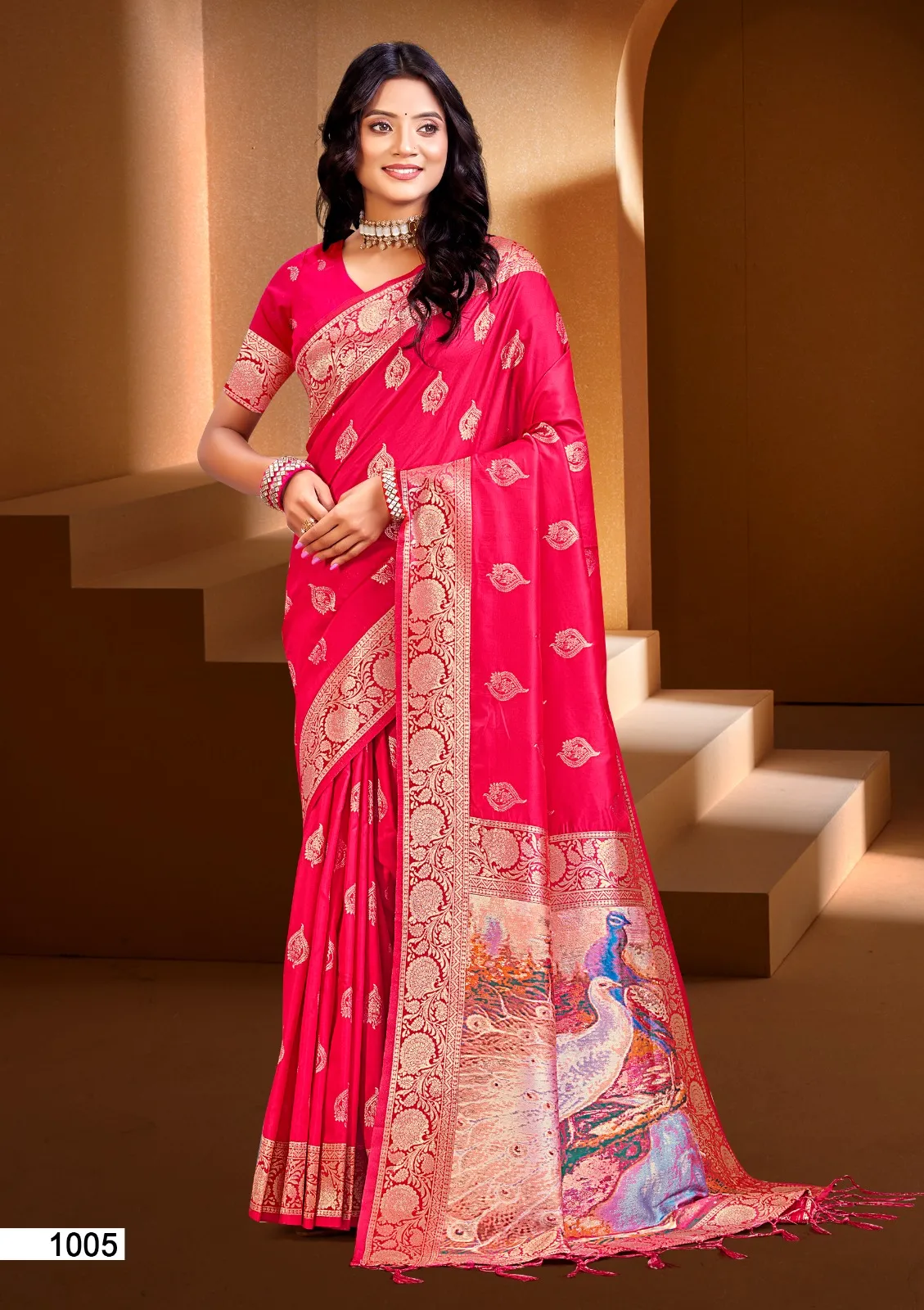 Buy Silk Sarees with Digital Printed Pallu