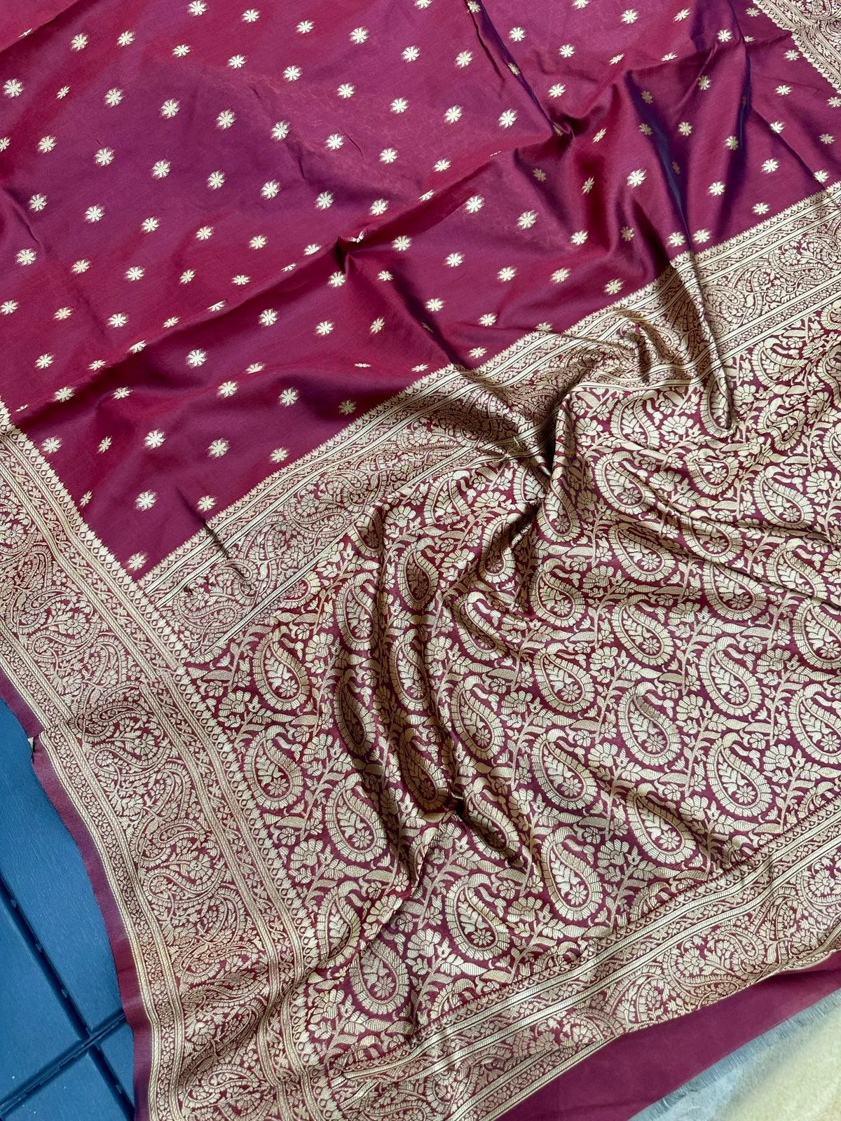 Cherry Red Silk Saree Under 500