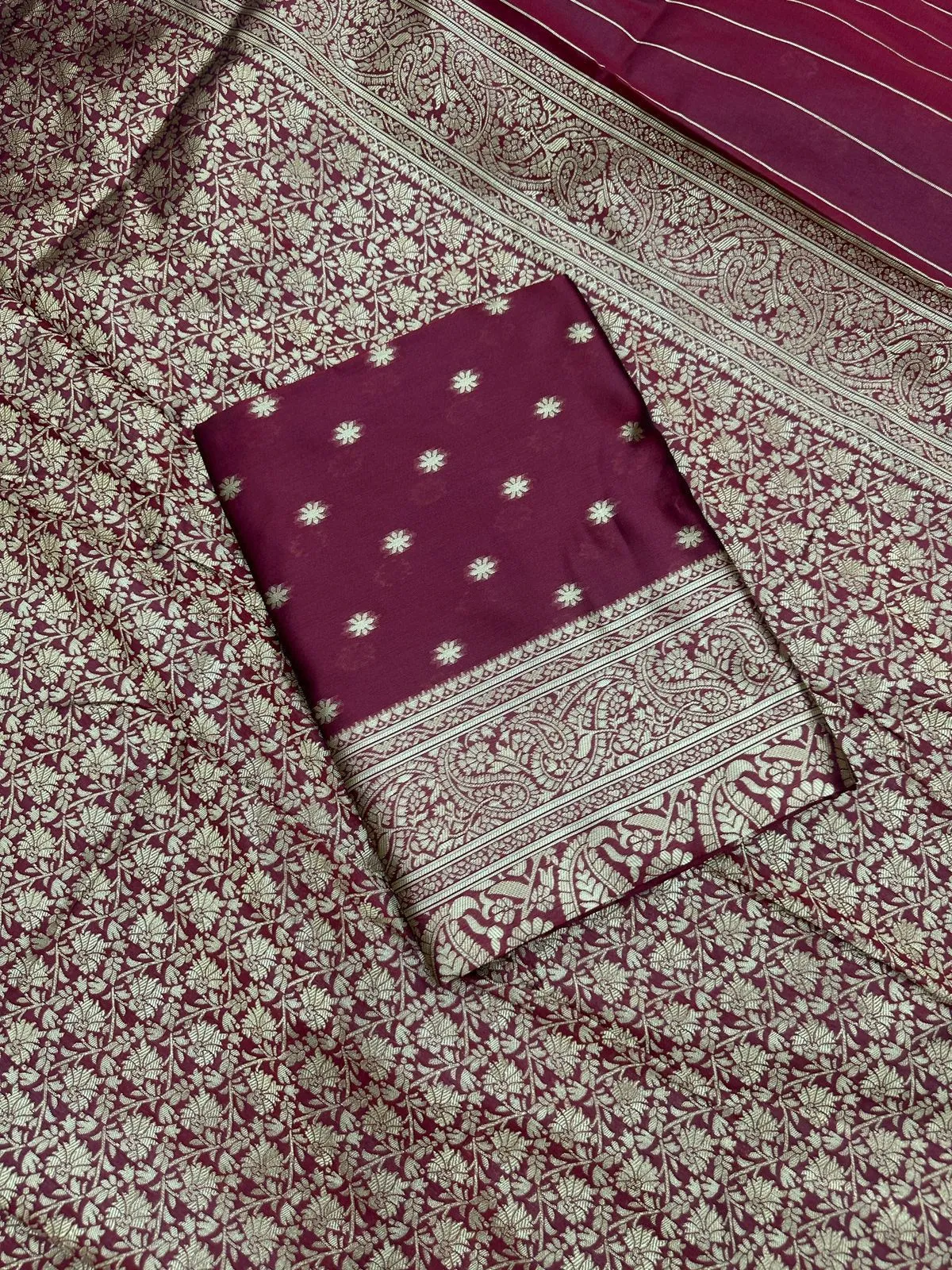 Cherry Red Silk Saree Under 500