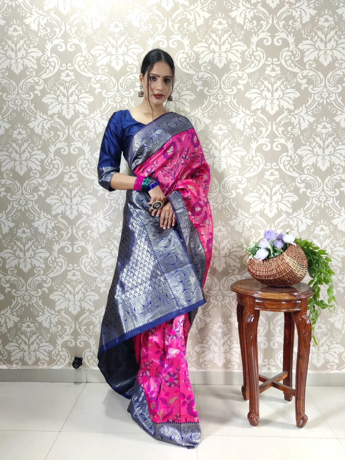 Diwali Festival Readymade Banarasi Saree