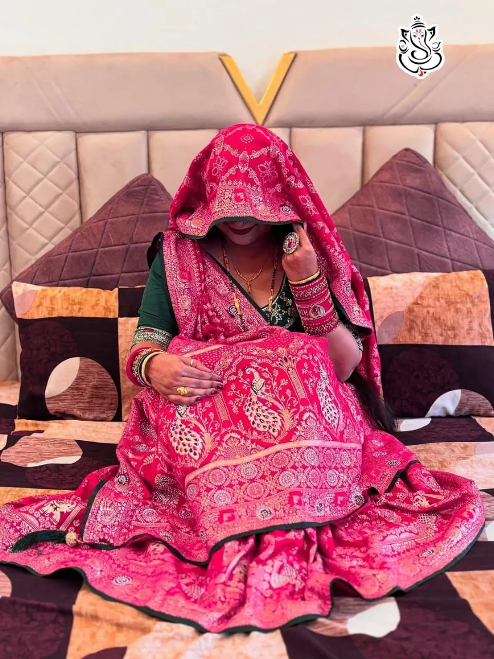 Diwali Pooja Wear Minakari Saree