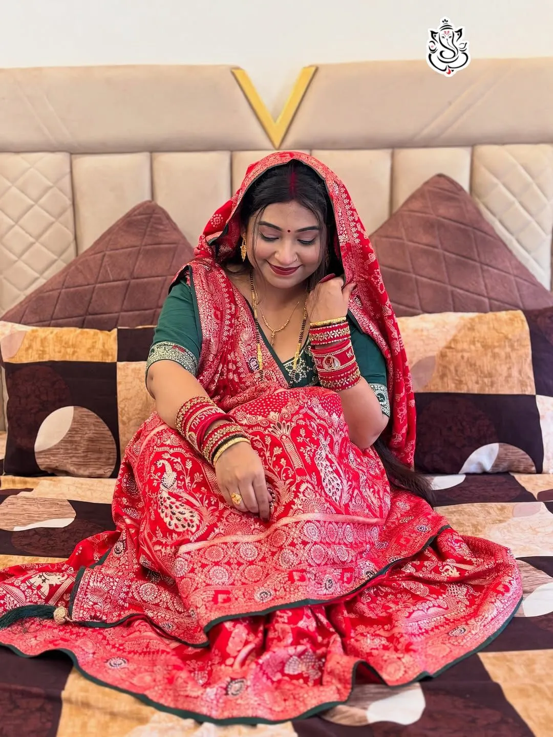 Diwali Pooja Wear Minakari Saree