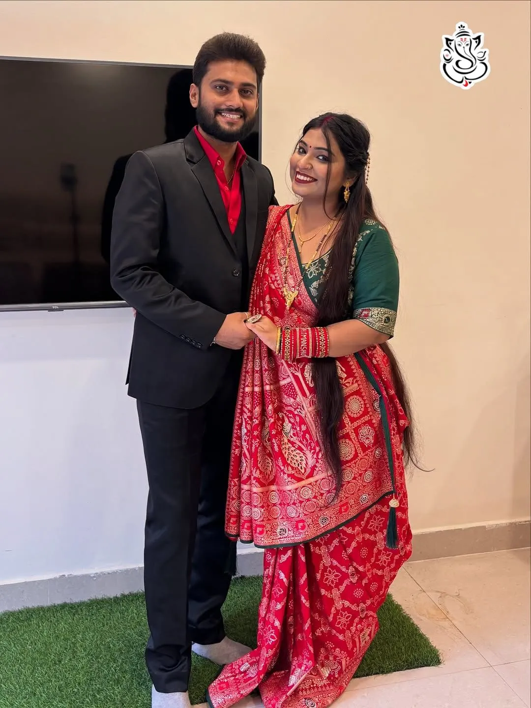 Diwali Pooja Wear Minakari Saree