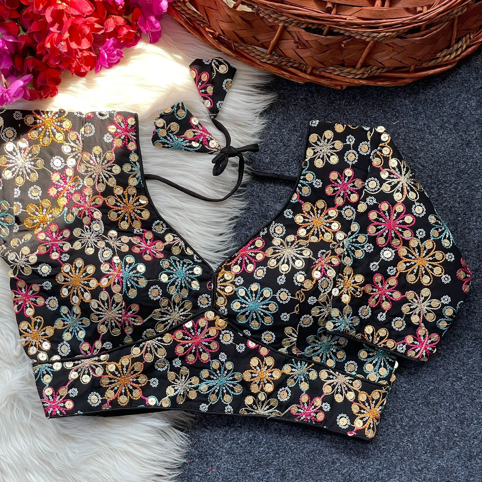 Diwali Special Georgette Readymade Blouse