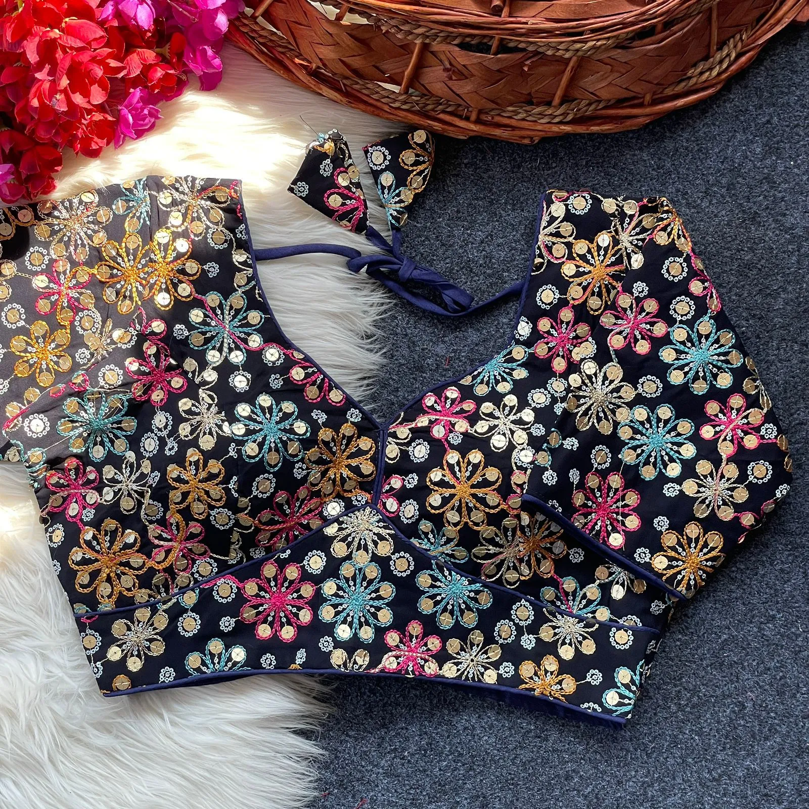 Diwali Special Georgette Readymade Blouse