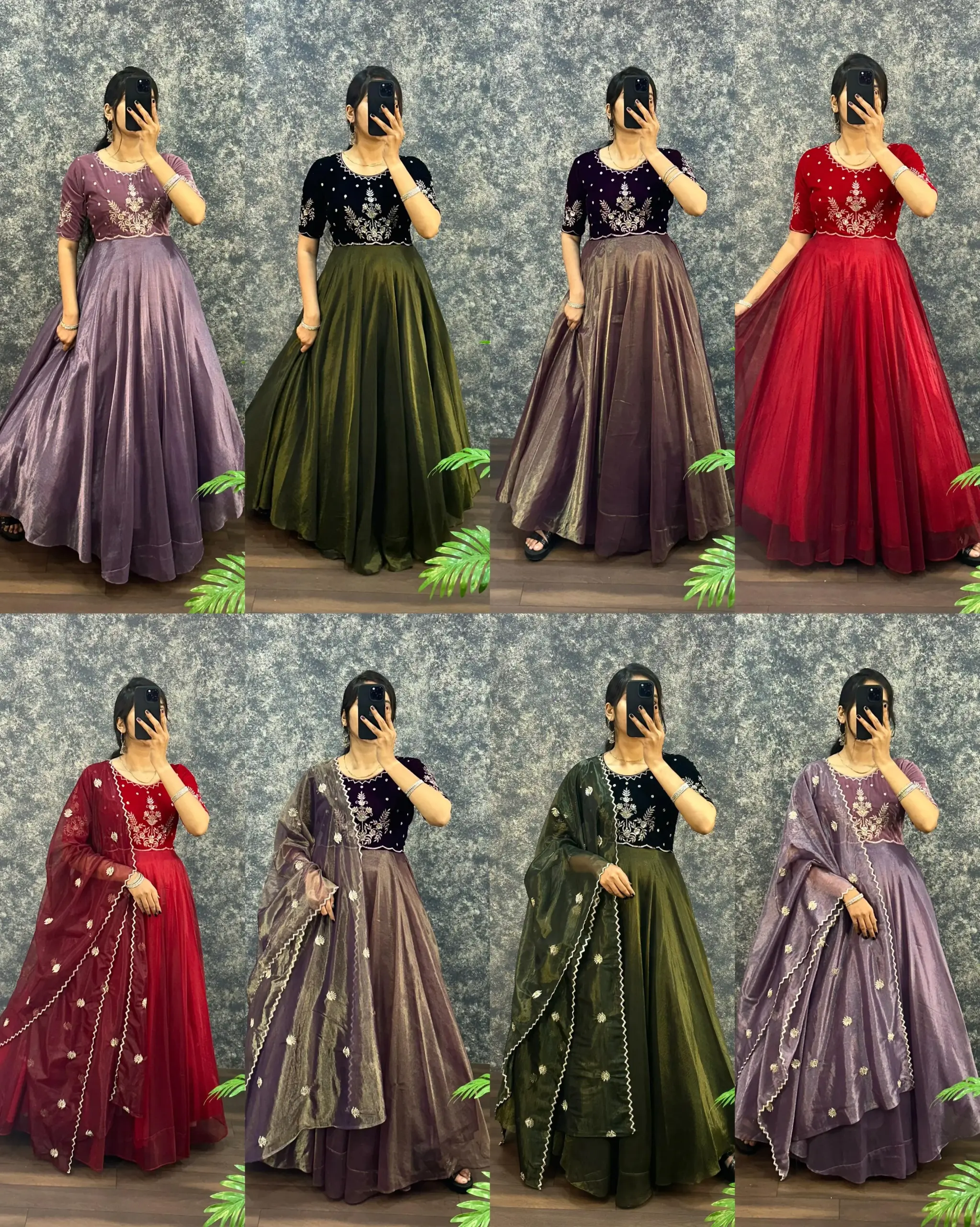 Fancy Festive Wear Velvet Gown with Dupatta