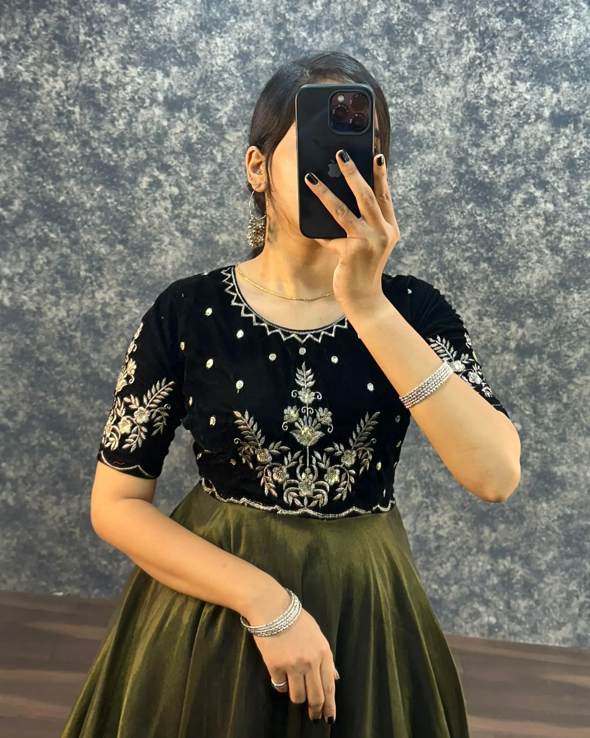 Fancy Festive Wear Velvet Gown with Dupatta