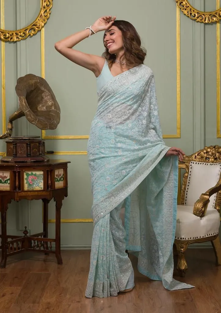 Fancy Wedding Georgette Saree