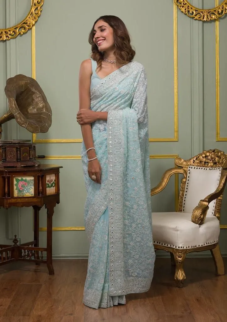 Fancy Wedding Georgette Saree