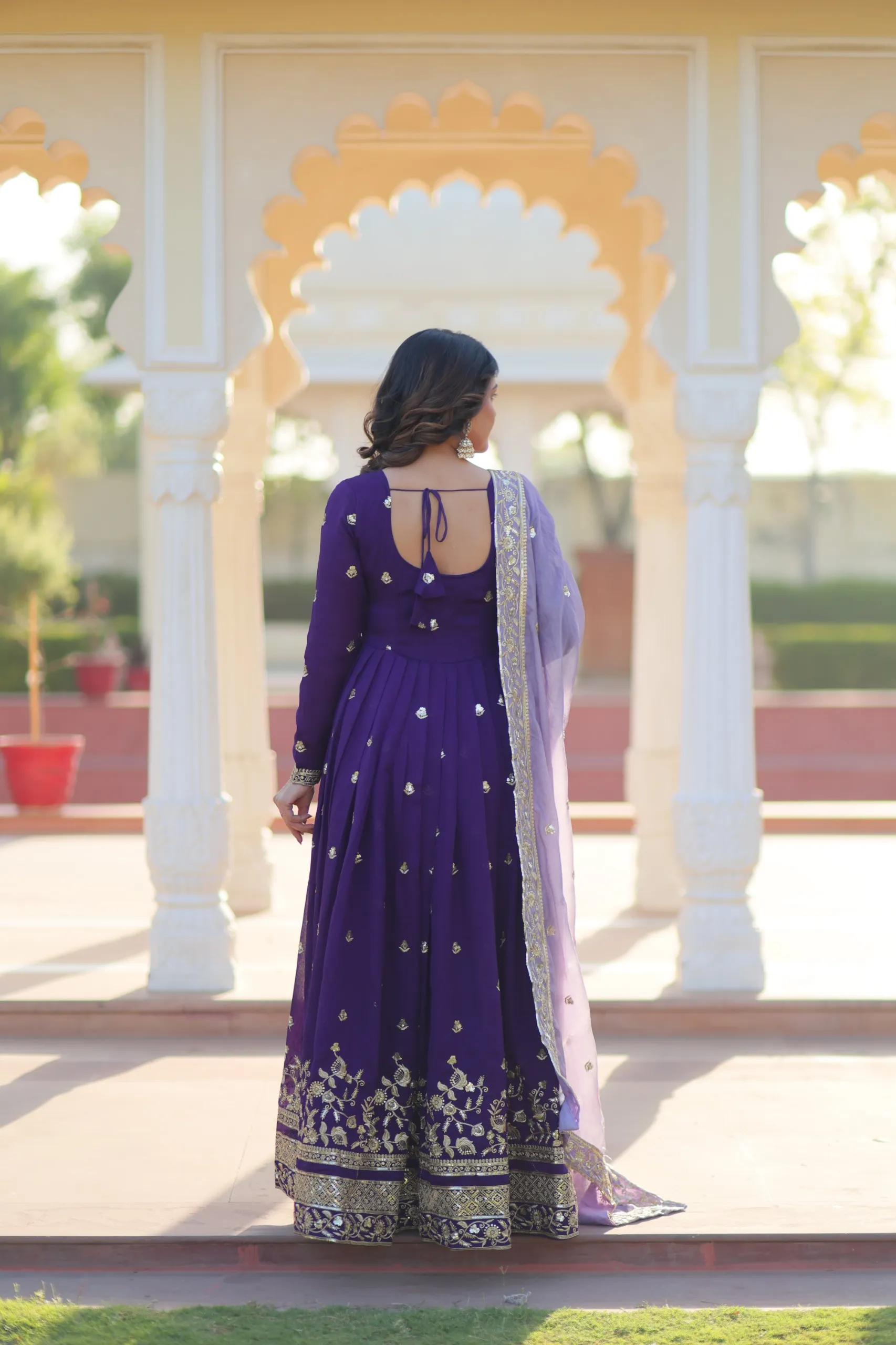 Festival Wear Purple Anarkali Gown