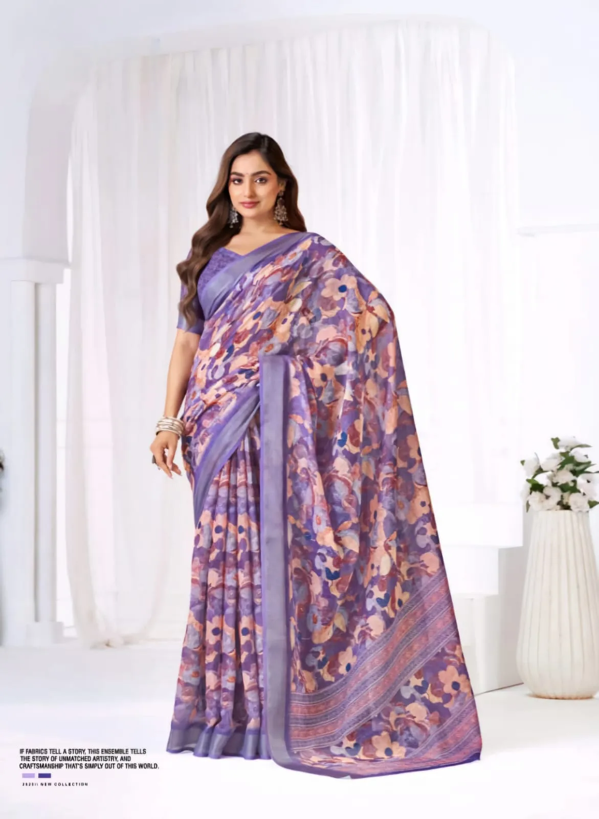 Festive Linen Saree