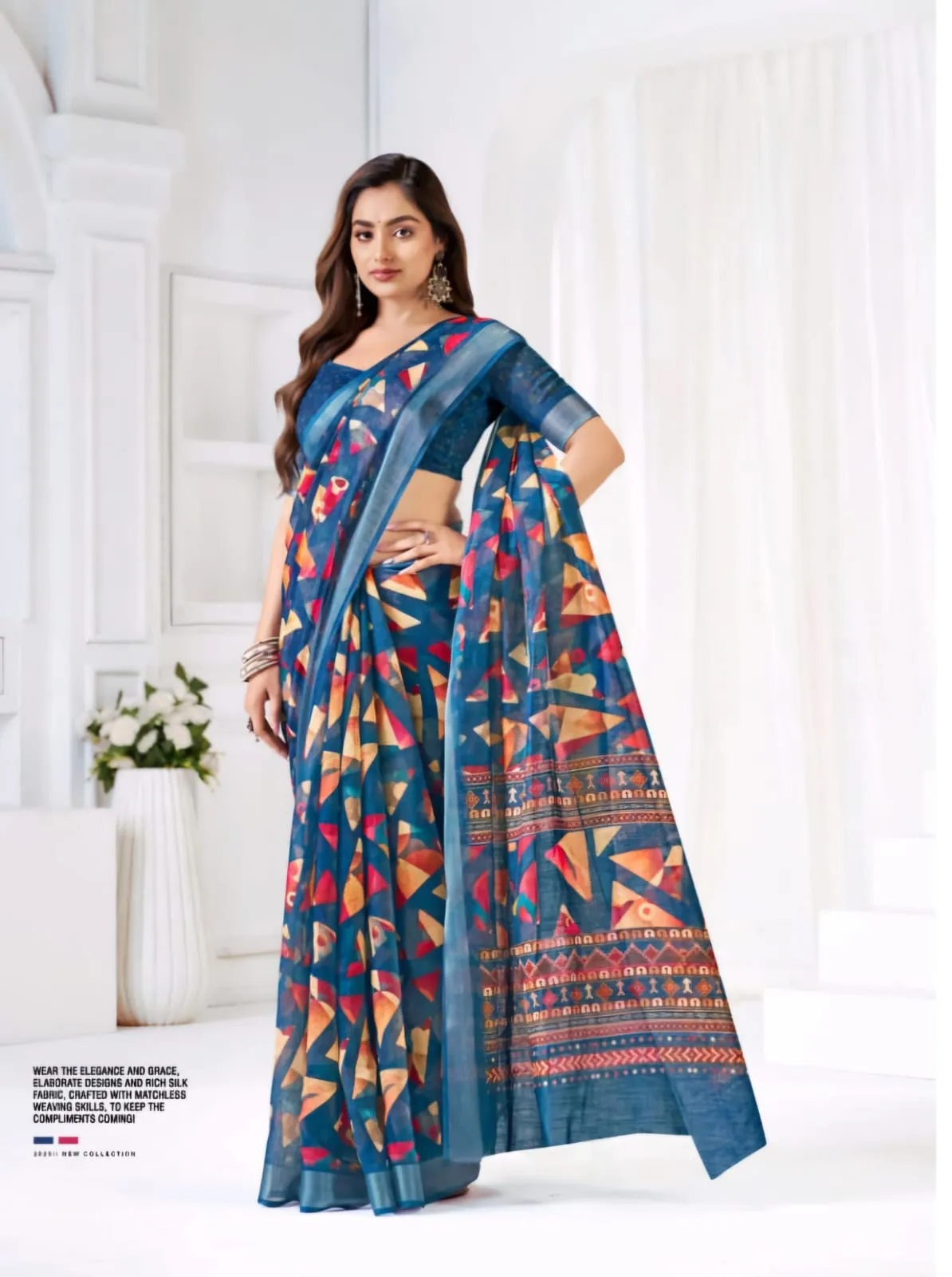 Festive Linen Saree