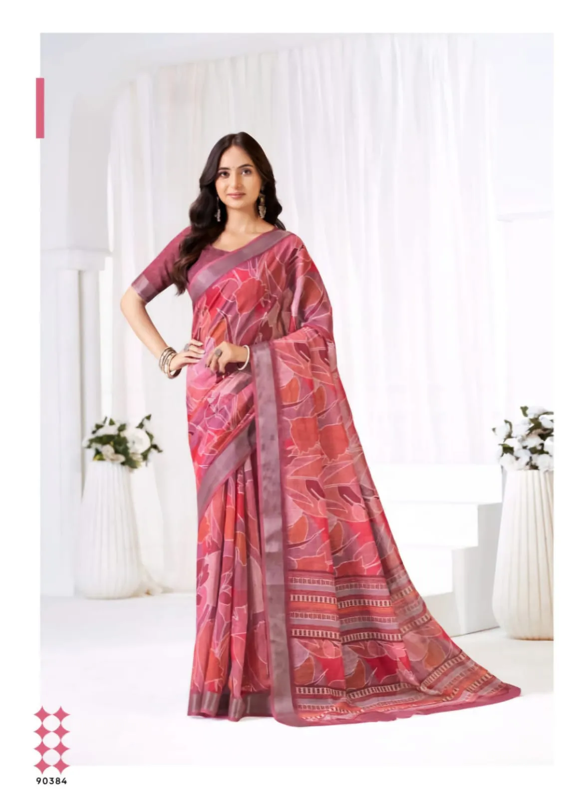 Festive Linen Saree