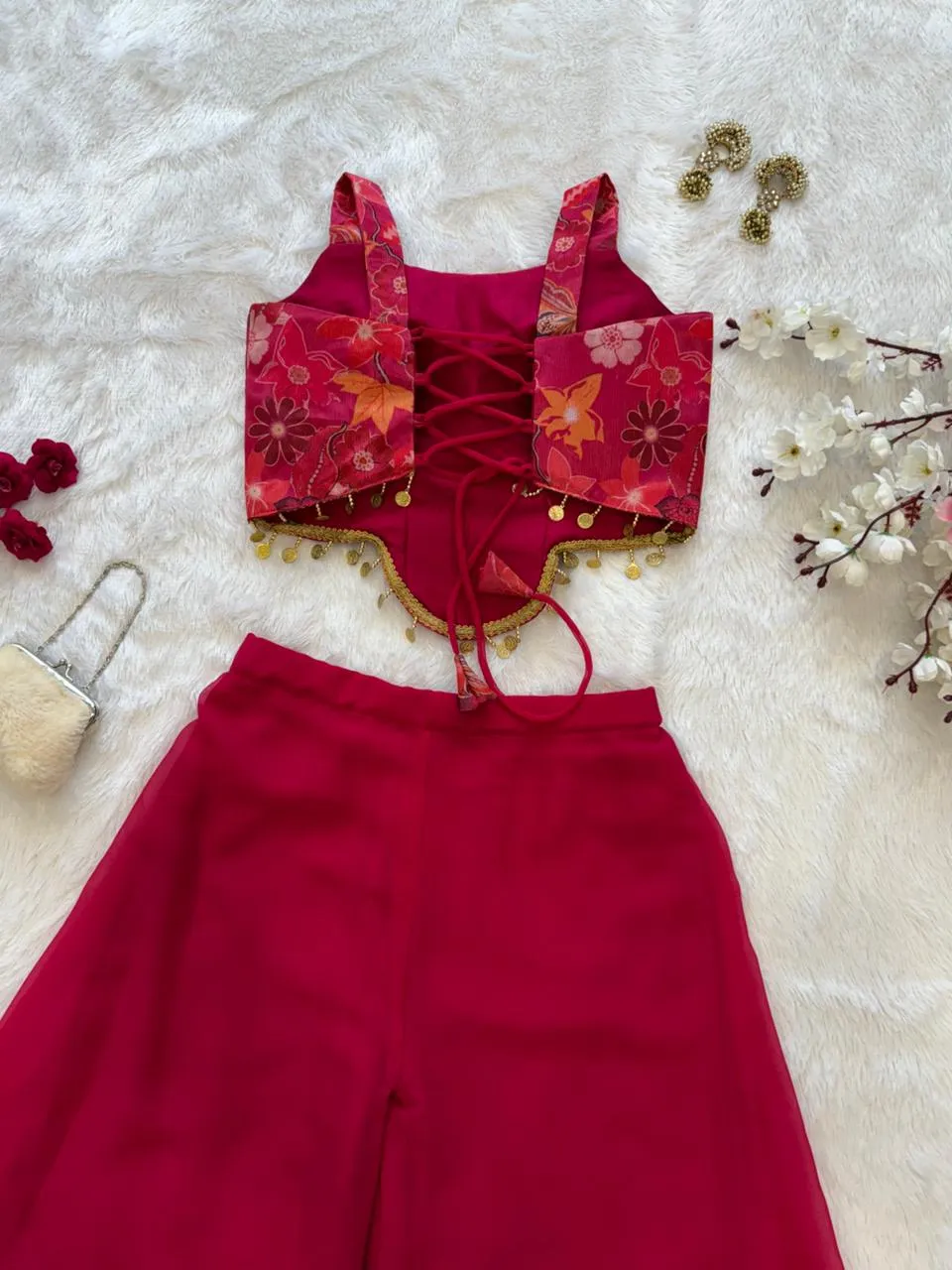 Festive Special Croptop with Plazzo
