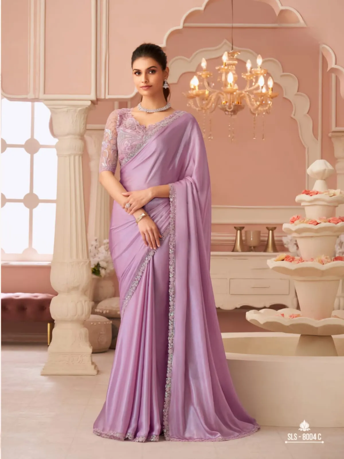 Festive Wear Chiffon Saree with Blouse