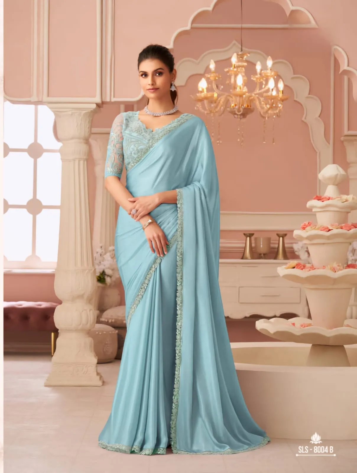 Festive Wear Chiffon Saree with Blouse