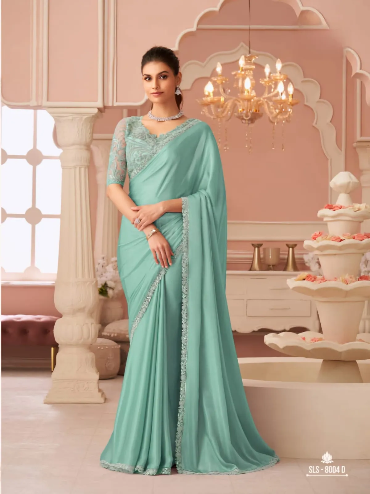 Festive Wear Chiffon Saree with Blouse