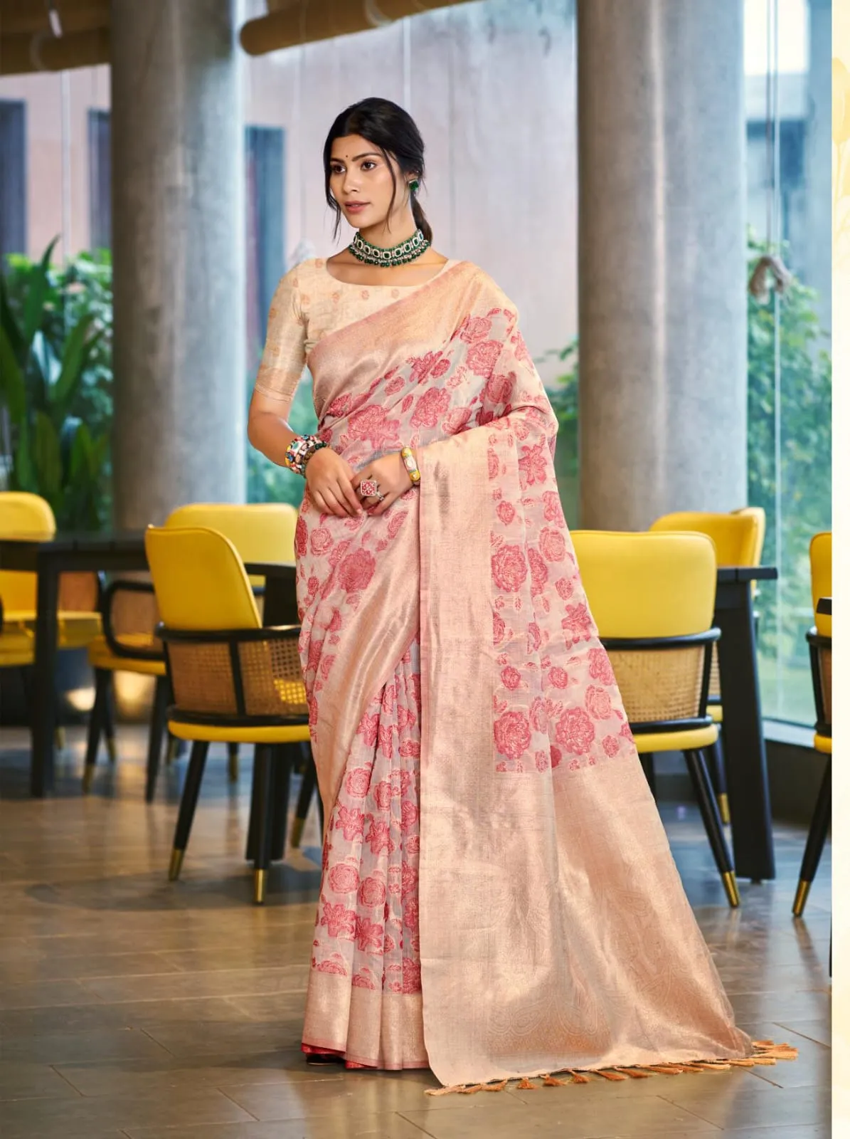 Festive Wear Cotton Silk Sarees Pastel colors
