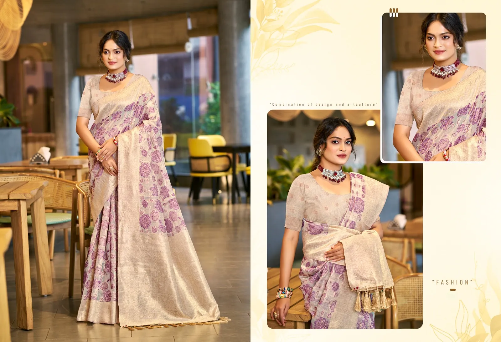 Festive Wear Cotton Silk Sarees Pastel colors