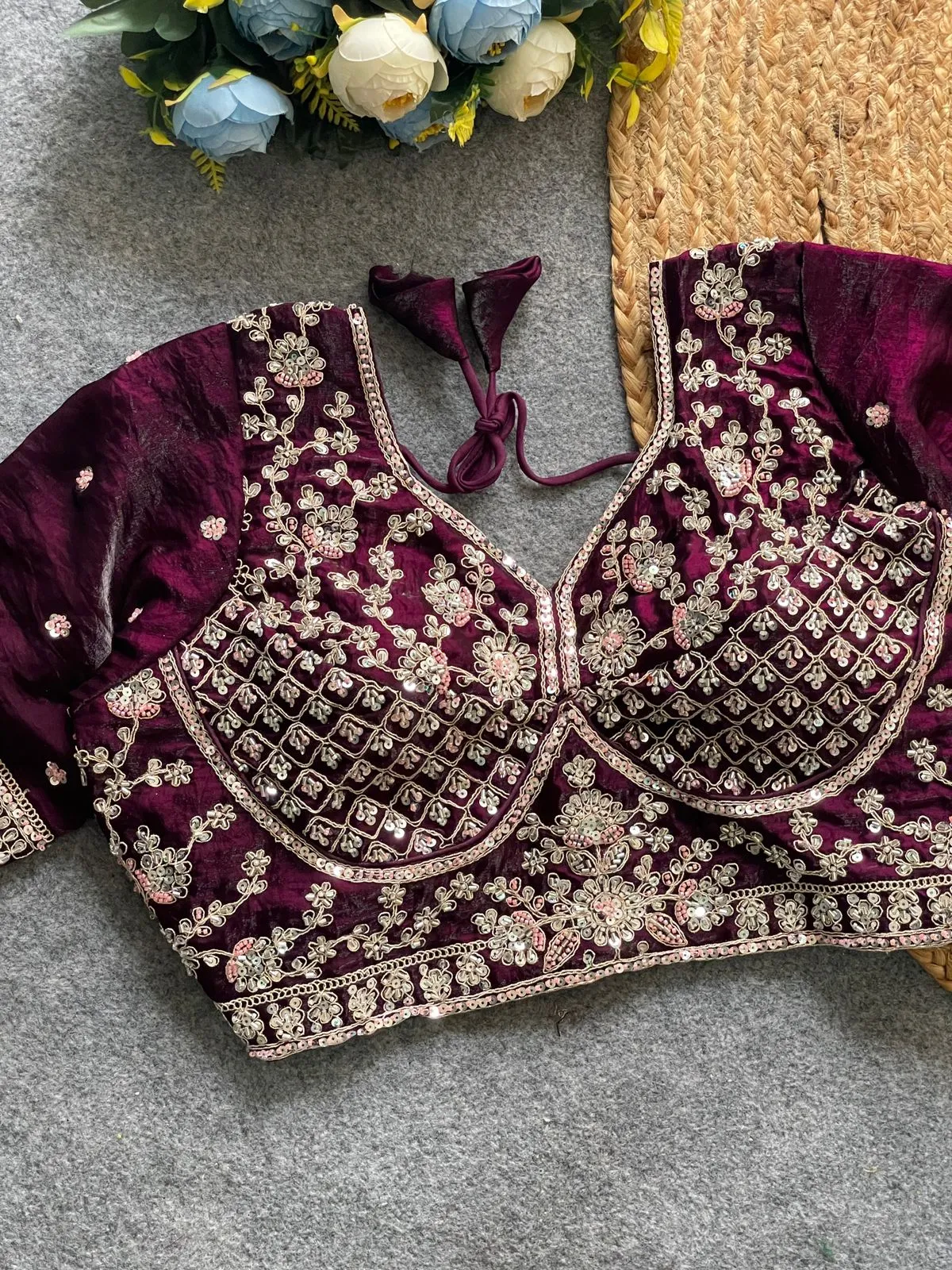Festive Wear Handwork Readymade Blouse