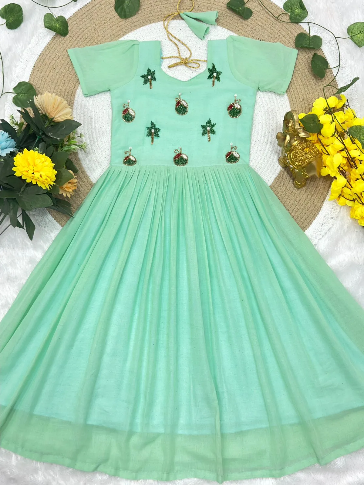 Festive Wear Kids Cotton Gown