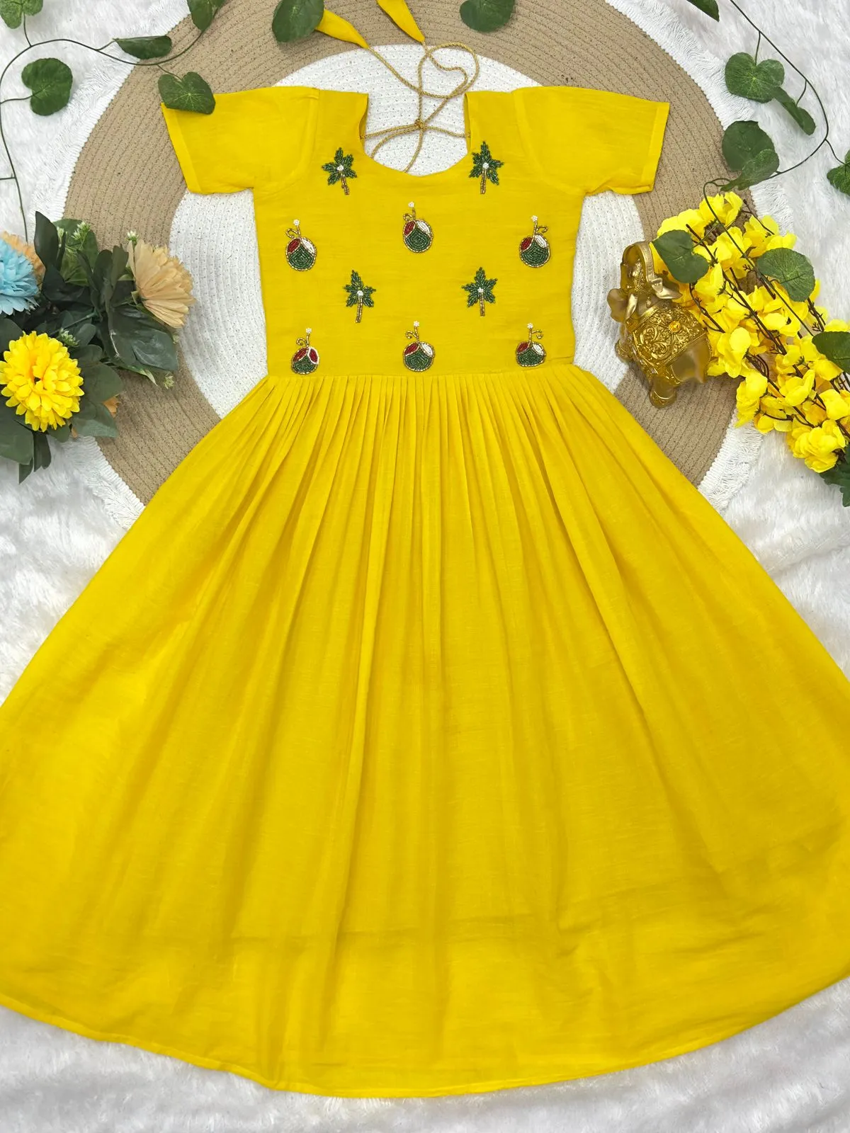 Festive Wear Kids Cotton Gown
