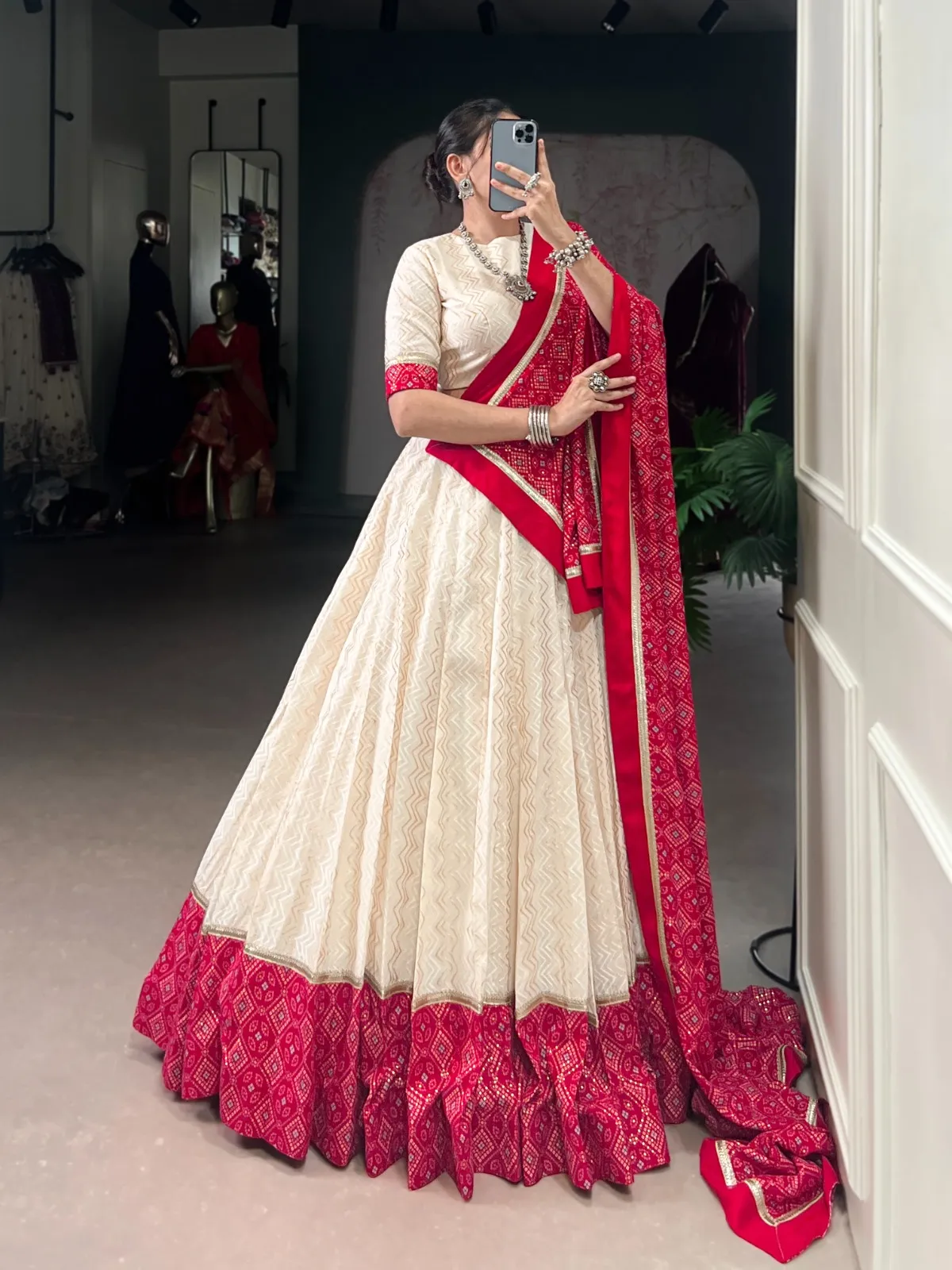 Festive Wear Lehenga Choli with Bandhani Dupatta