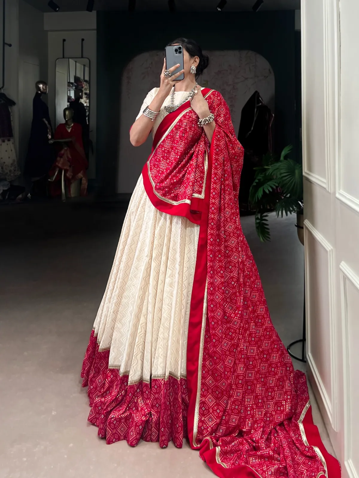Festive Wear Lehenga Choli with Bandhani Dupatta