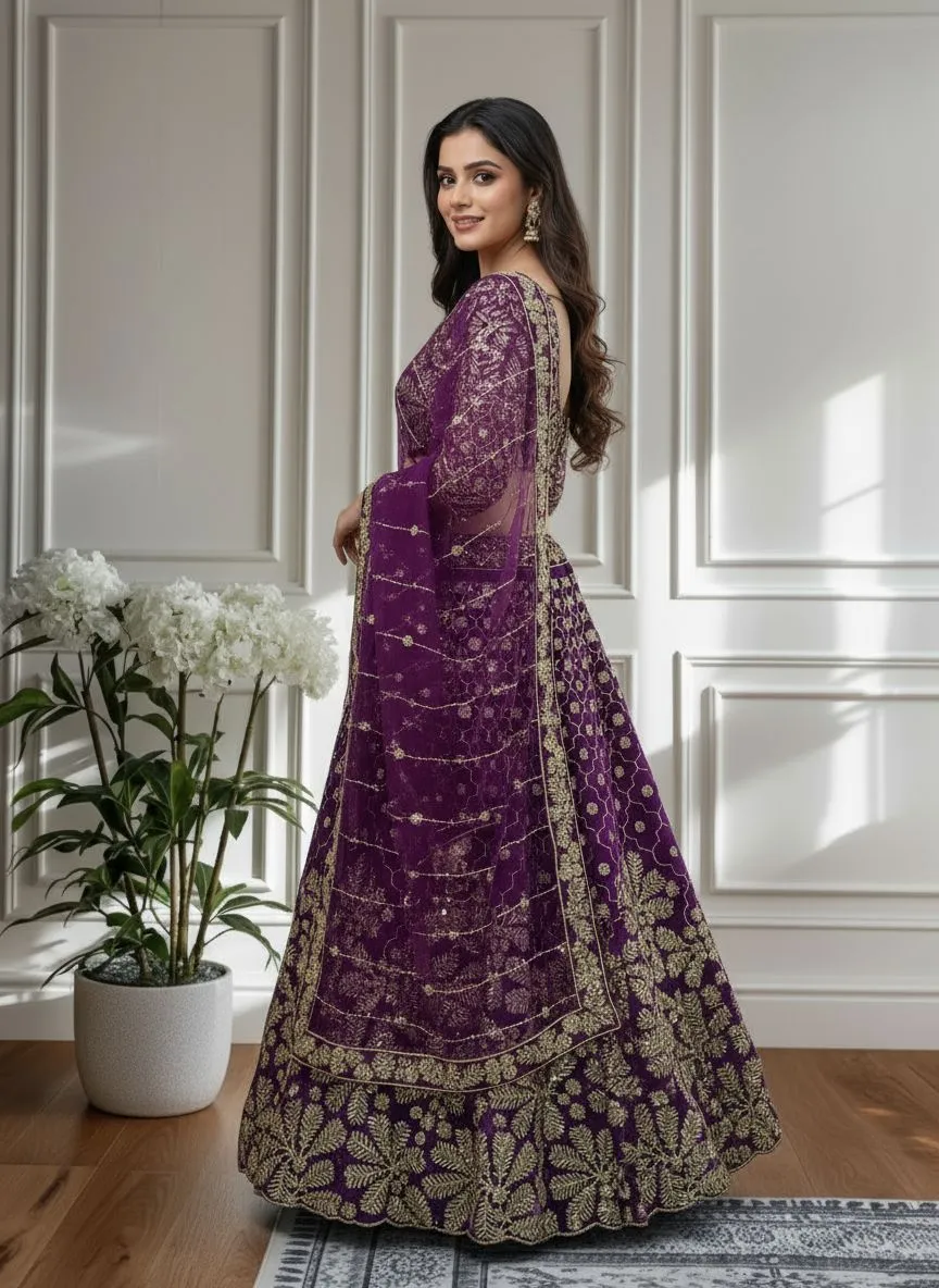 Festive Wear Net Lehenga Choli
