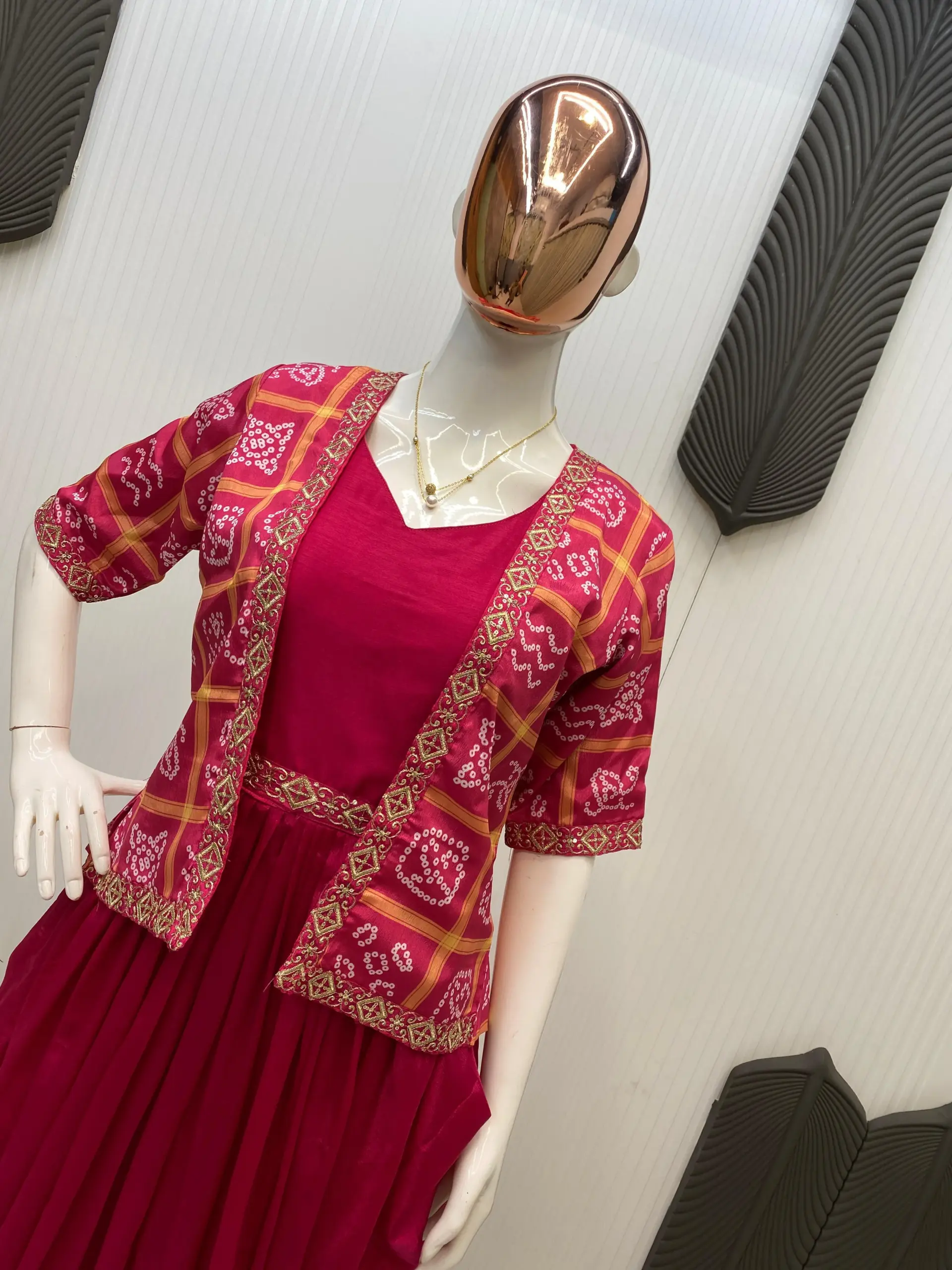 Festive wear One Piece Cowl Dress with Shrug