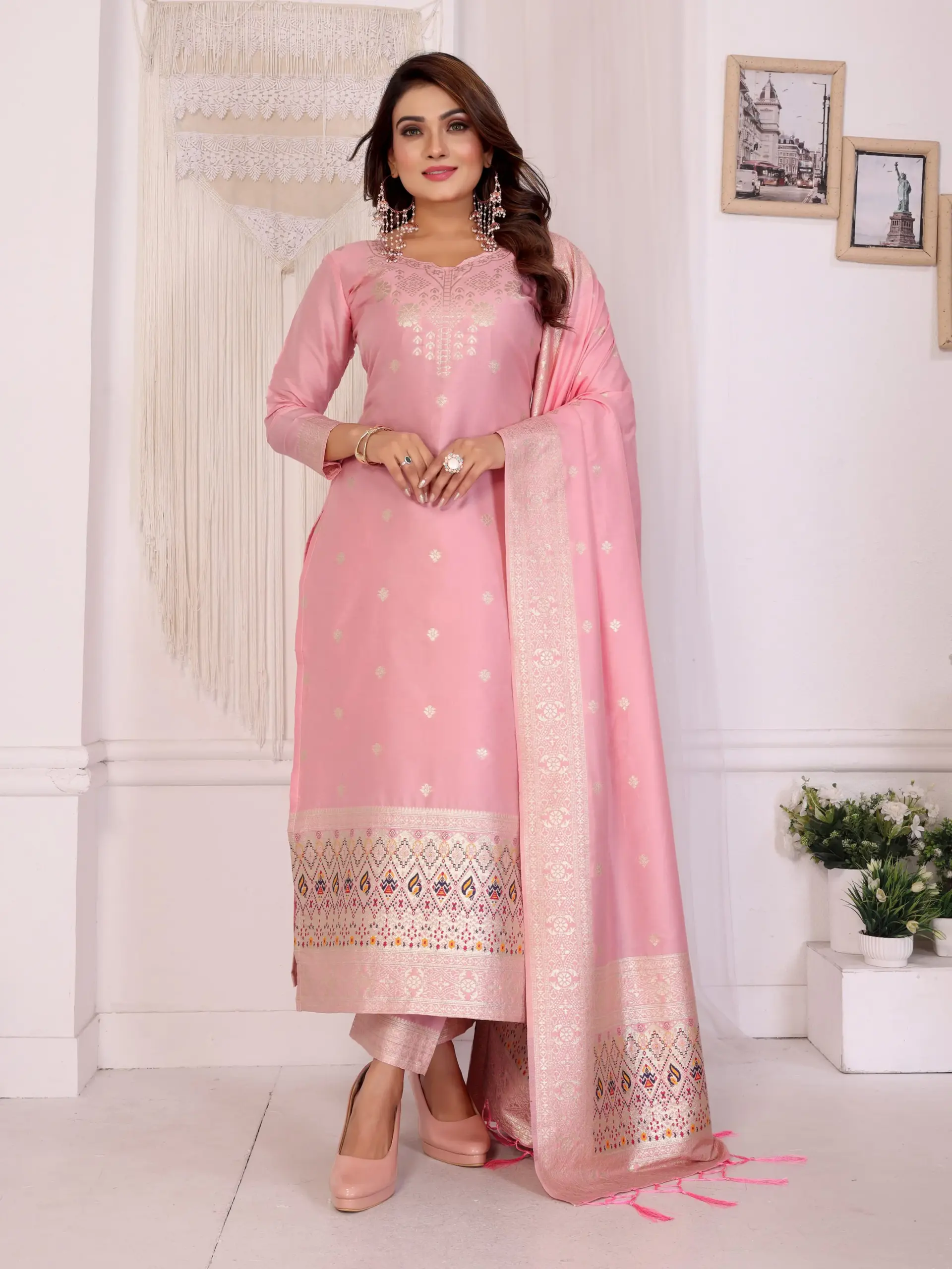 Festive Wear Paithani Silk Suit