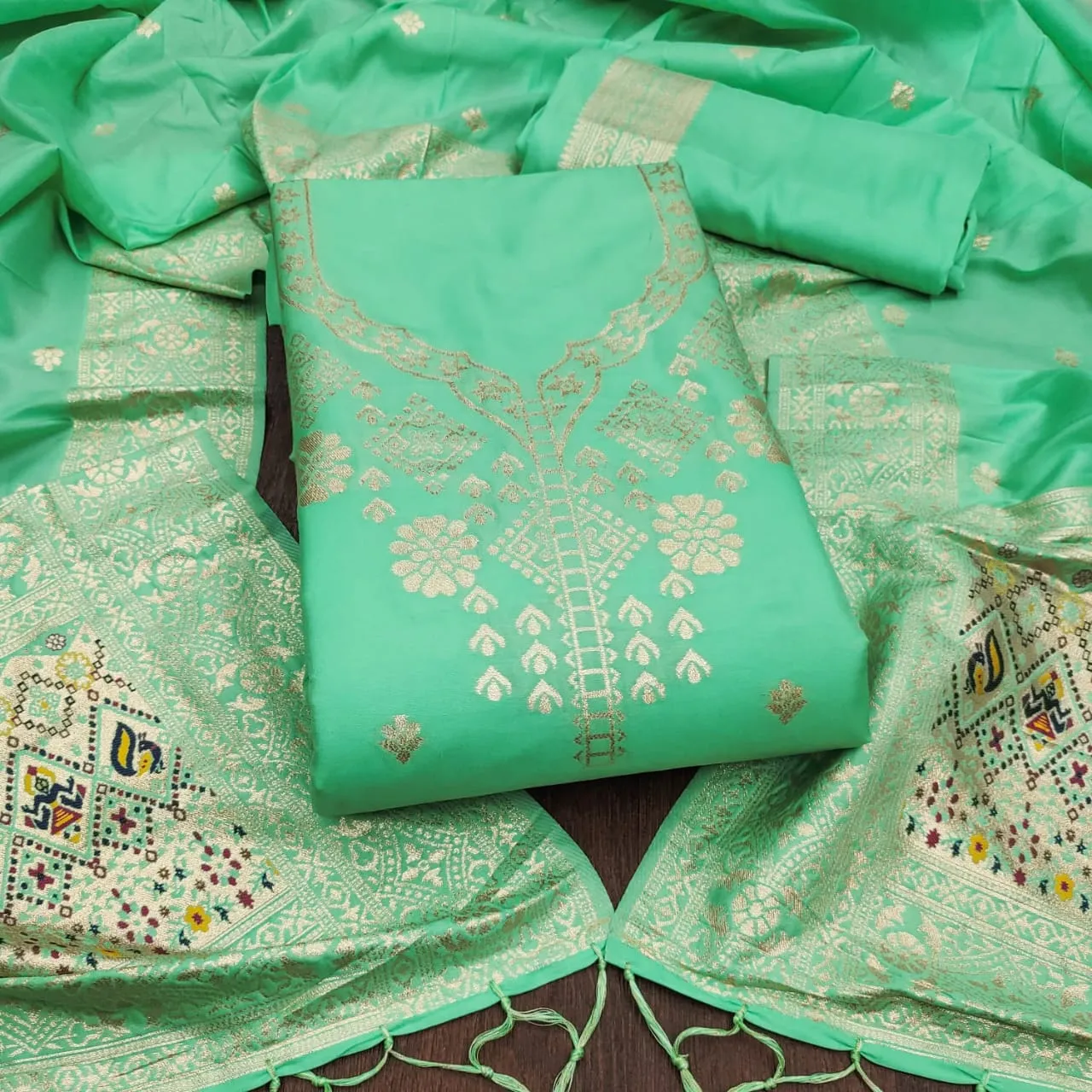 Festive Wear Paithani Silk Suit