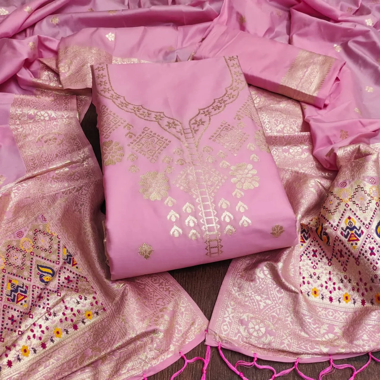 Festive Wear Paithani Silk Suit