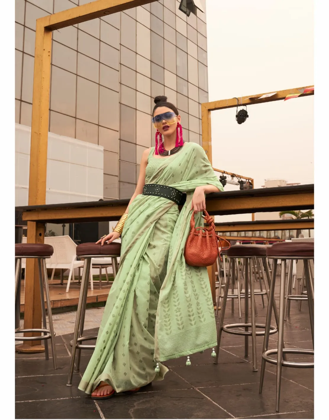 Festive Wear Pastel Color Silk Sarees