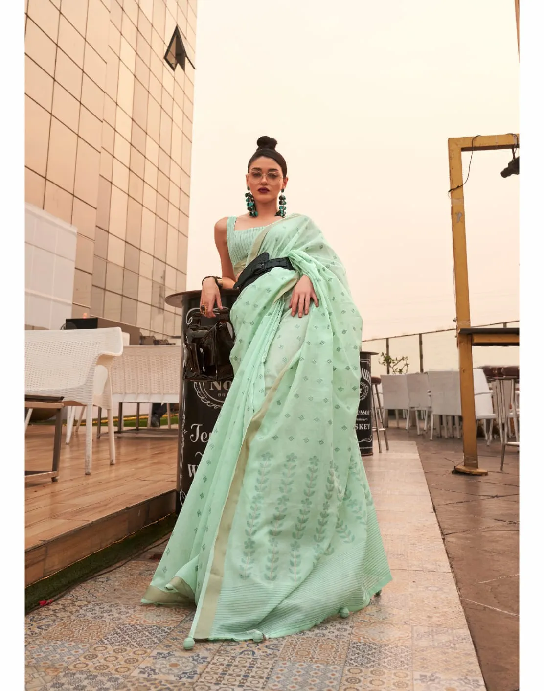 Festive Wear Pastel Color Silk Sarees