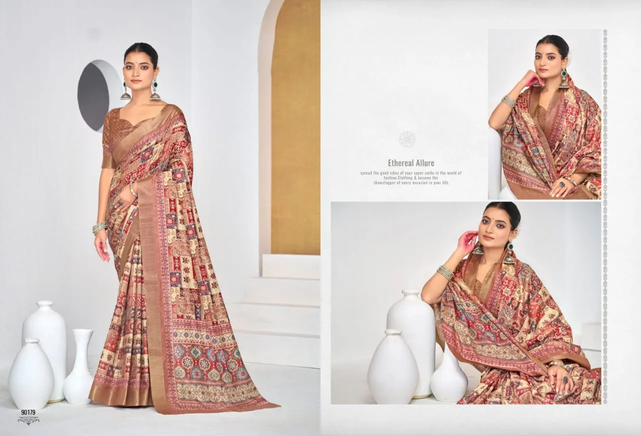 Festive Wear Printed Silk Sarees