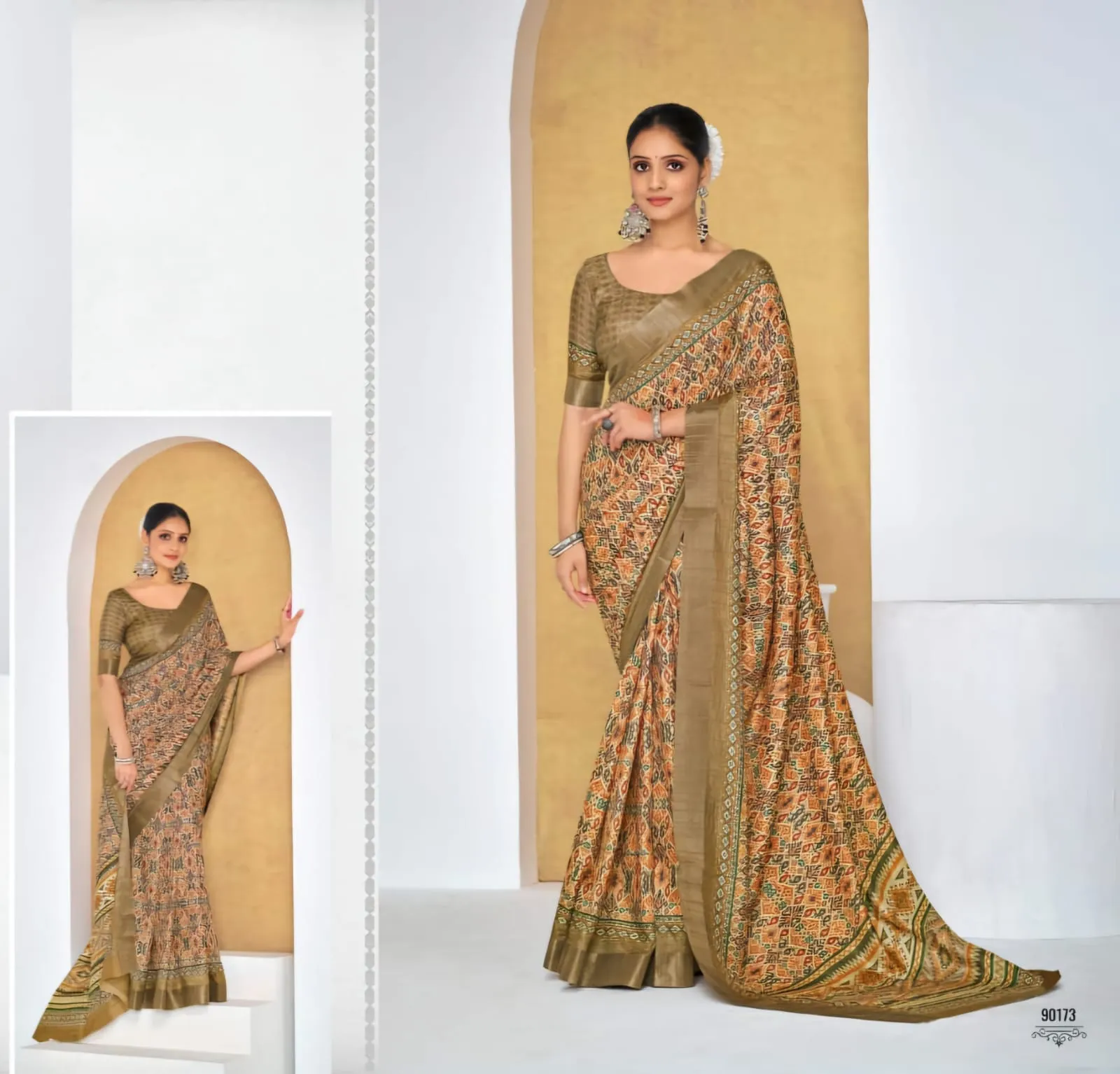 Festive Wear Printed Silk Sarees