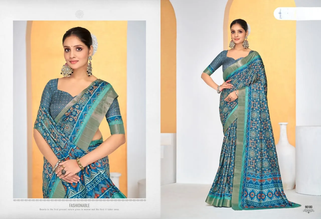 Festive Wear Printed Silk Sarees