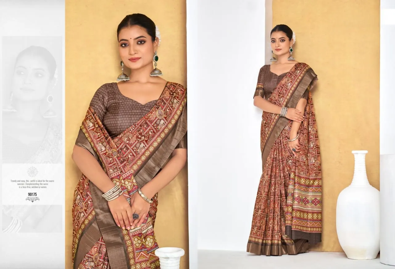 Festive Wear Printed Silk Sarees