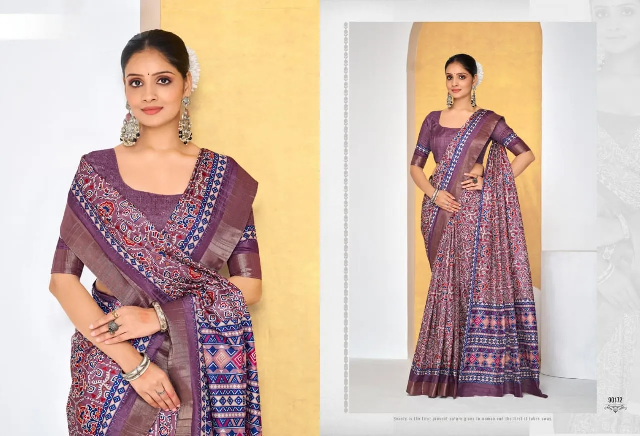 Festive Wear Printed Silk Sarees