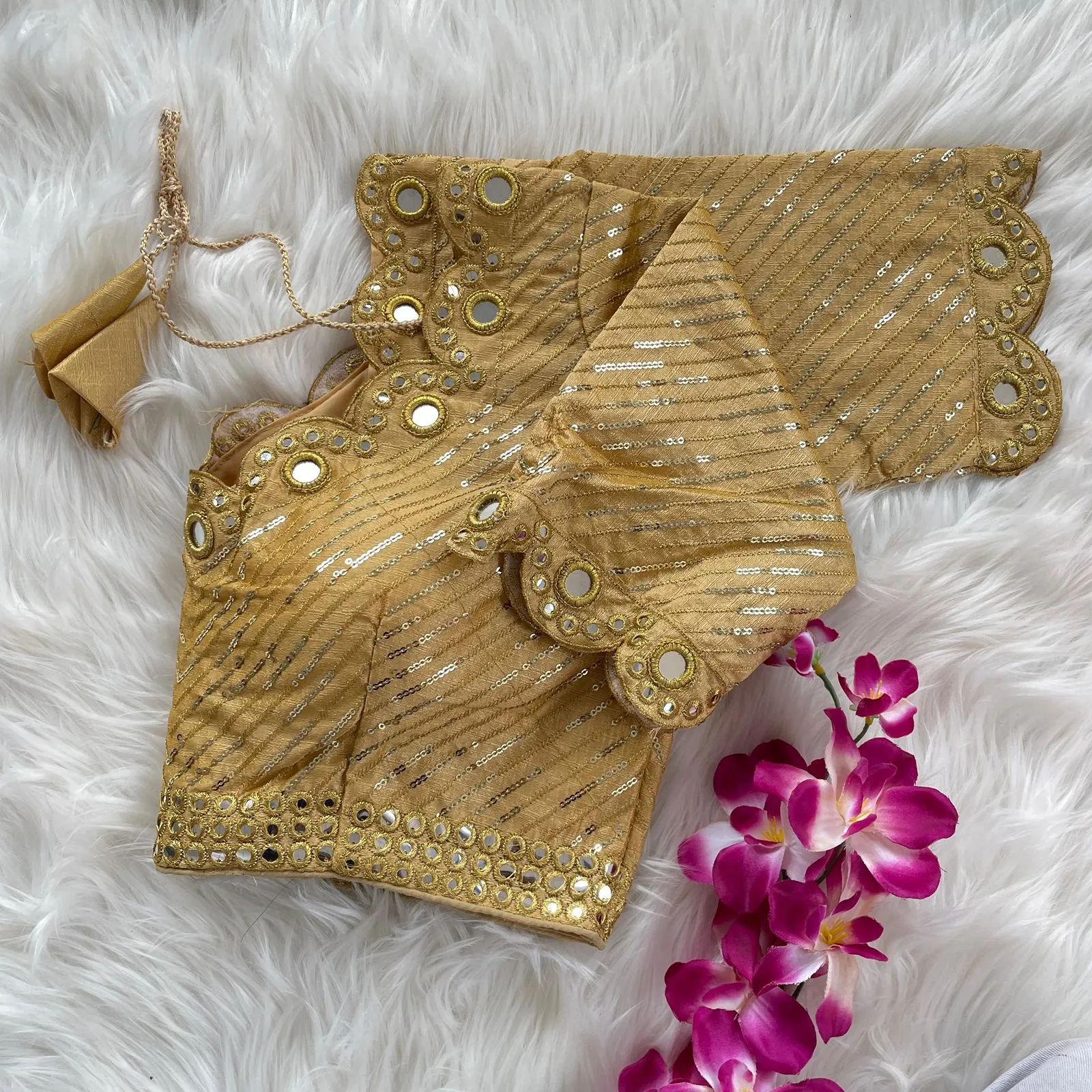 Festive Wear Real mirror work Blouse