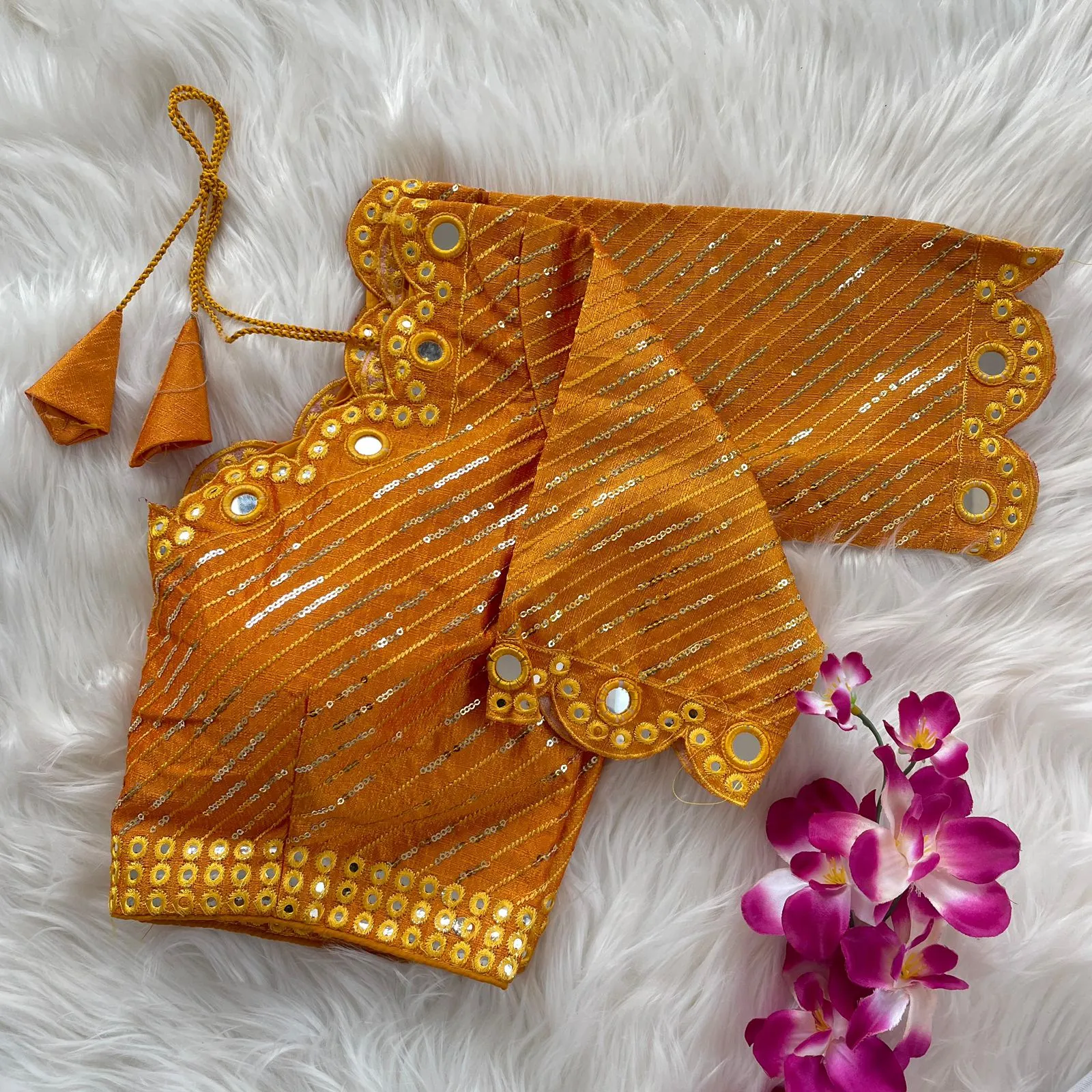 Festive Wear Real mirror work Blouse