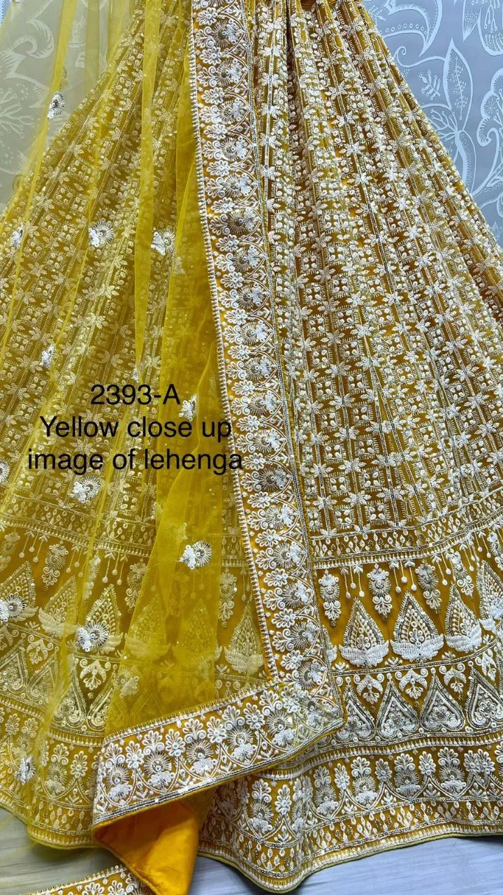 Haldi Ceremony Special Yellow Lehenga