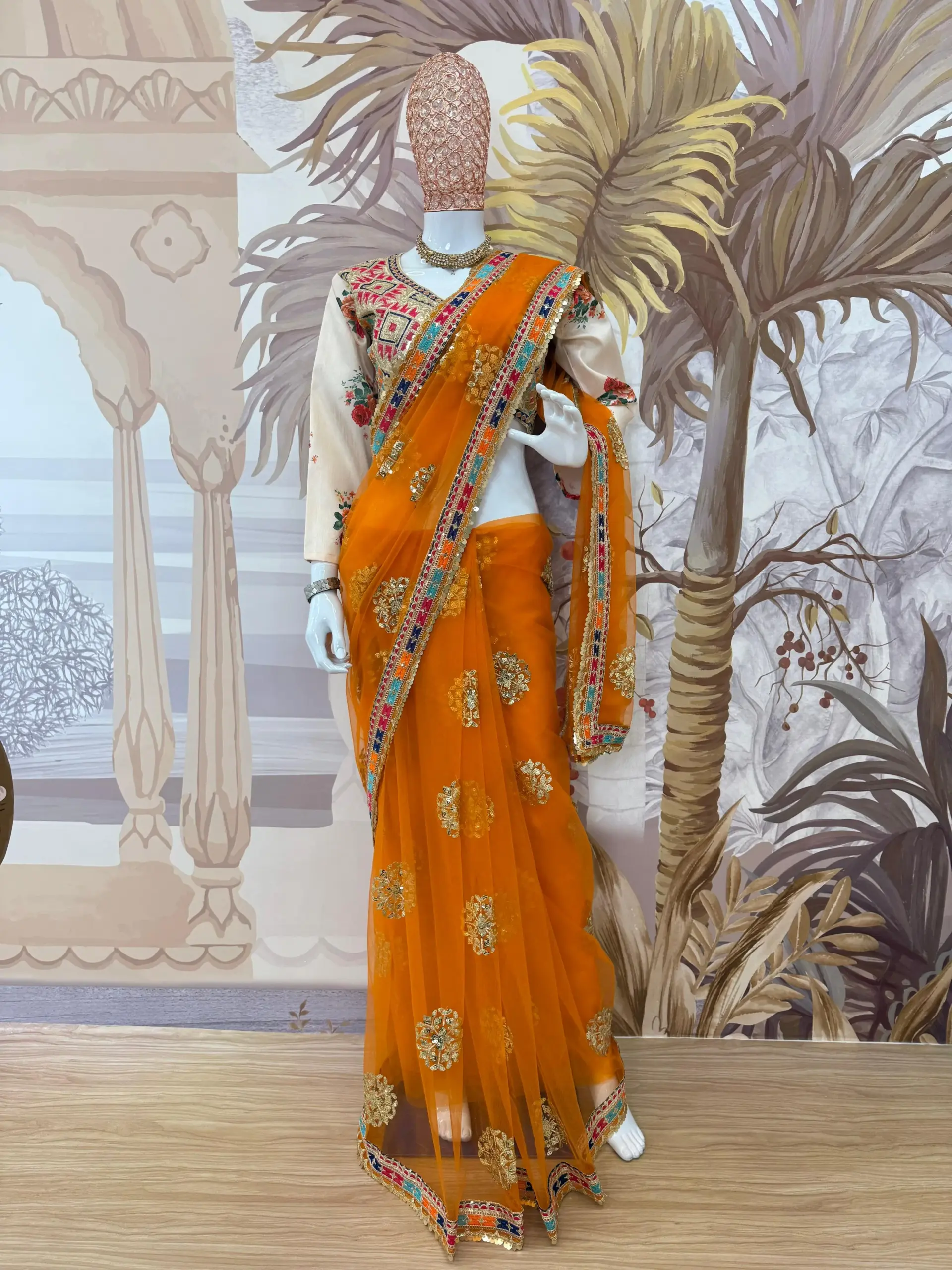 Haldi Ceremony Specila Yellow Saree
