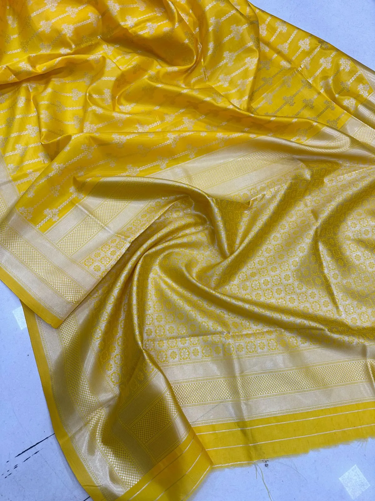 Haldi Wear Bridesmaid Silk Saree