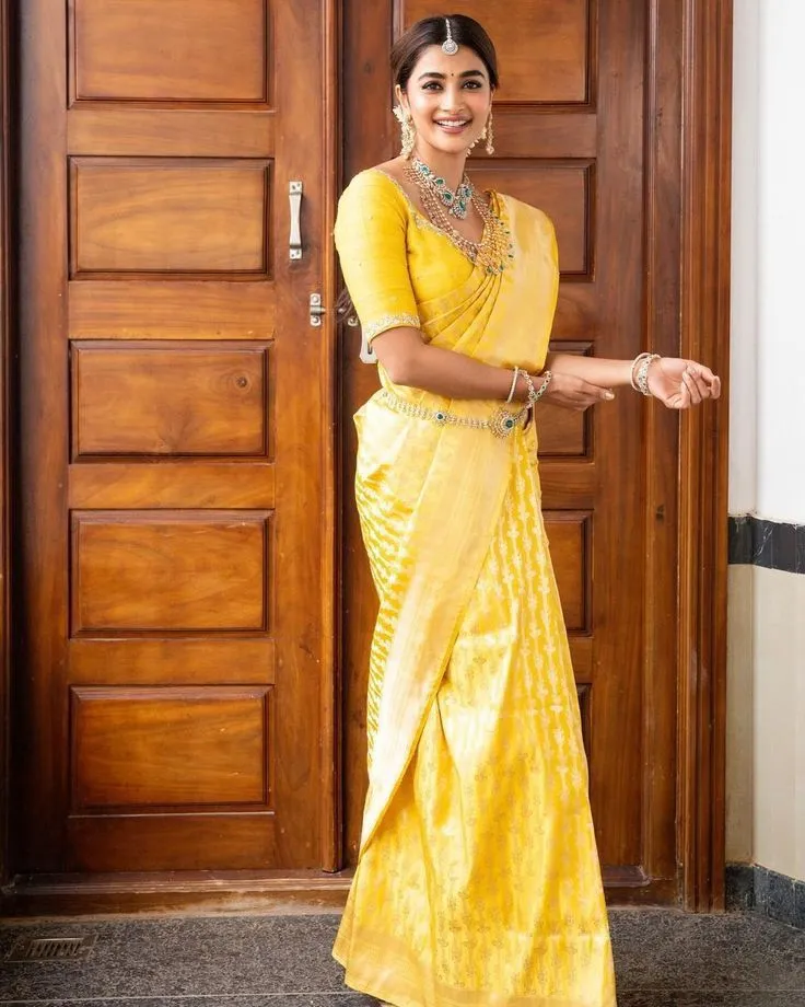 Haldi Wear Bridesmaid Silk Saree