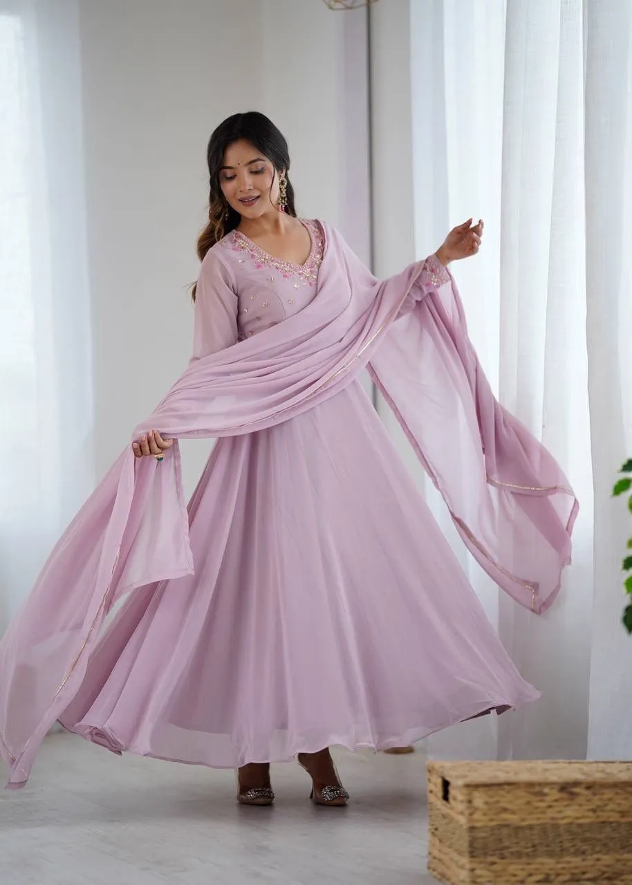 Handwork Designer Gown For Festive wear
