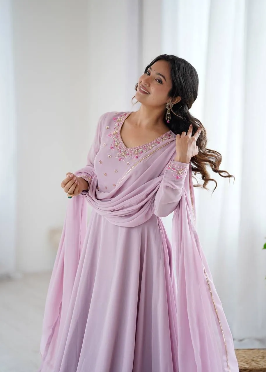 Handwork Designer Gown For Festive wear