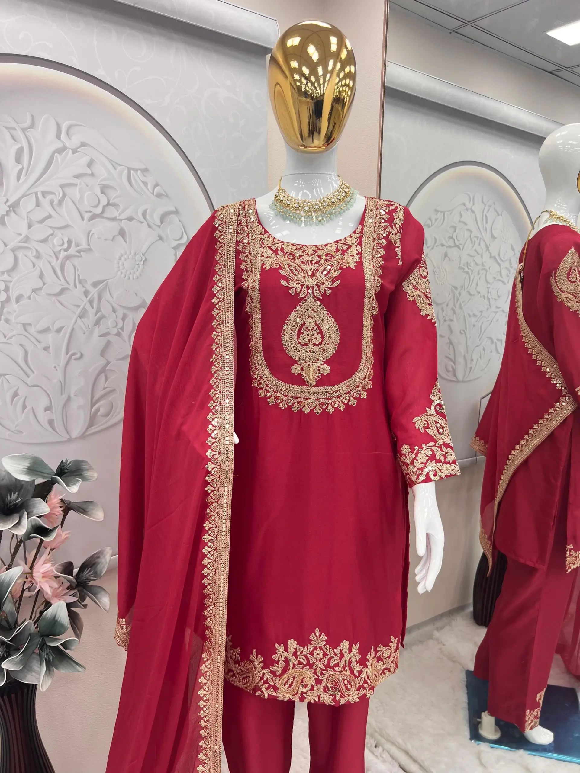 Heavy Embroidery Readymade salwar Suit