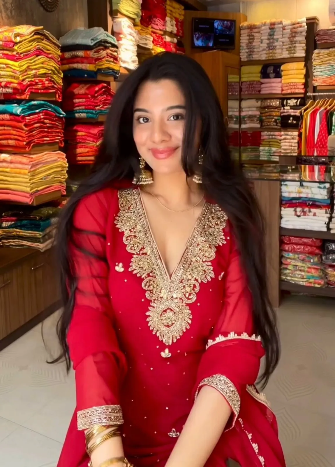 Karwa Chauth Special Red Embroidery Suit